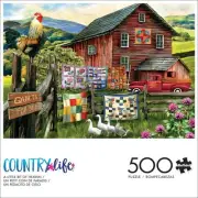 Buffalo Country Life "A Little Bit Of Heaven" 500 Piece Puzzle W/Solving Poster