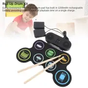 Electric Drum Pad Dual Stereo Speaker MIDI Connection 3.5mm Jack Roll
