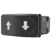 Switch Boss Dual Green LED Laser Etched Rocker Switch (Horizontal) - Arrows Up/Down (Momentary)