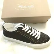 Women's Madewell Low-Top Sneakers Printed Leopard Calf Hair, Size 7.5 NEW