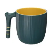 Toothbrush Cup with Handle Reusable Bathroom Tumbler Cup, Dark Green
