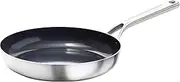 OXO Mira Tri-Ply Stainless Steel PFAS-Free Nonstick, 10" Frying Pan Skillet, Induction, Multi Clad, Dishwasher and Metal Utensil Safe