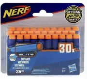 Official Nerf ELITE 30 Dart Refill Pack Blaster Darts 26m distance