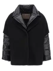 [Herno] Herno-Hood Insert Down Jacket Puffer Jackets Nero-Donna 44IT