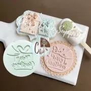 Merry Christmas Fondant Debosser Stamp, design 03