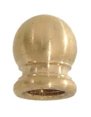 B&P Lamp® 3/4" Ht., Round Brass Finial Knob, 1/8F, Unfinished
