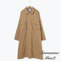 在飛比找蝦皮商城優惠-Samansa Mos2 廓形寬鬆口袋長版剪裁大衣外套(FL