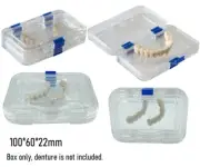 Dental Denture Storage Box Hinged Crown Case Tooth Boxes Membrane Jewelry Holder