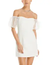 French Connection Whisper Puff Sleeve Dress