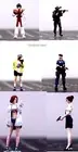 1/64 figure SEXY GIRL SWAT police STREET PEOPLE for 1:64 car diorama