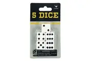 5pc Cardinal Classic Dice Pack Set f Board Table Games Play Roll Black White