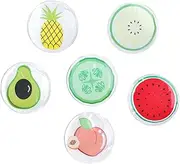 Ipetboom 6Pcs Fruit Shape Eye Cooling Patches for Eye Fatigue Relief Reusable Gel Eye Masks for Hot Cold Therapy Includes Watermelon Lemon Avocado Pineapple