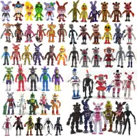 在飛比找蝦皮購物優惠-18 件迷你人偶 Fnaf 玩具熊的五夜之夜尺寸 9 厘米供