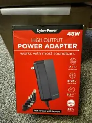 CyberPower High Output Power Adapter CPUAC3000 Universal Adjustable 48W/3000mA