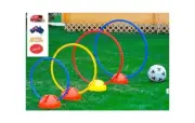 Agility Training Kit 4x65cm rings+4x28cm cross bases essential for multi sports