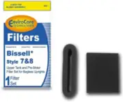 EnviroCare Vacuum Cleaner Filter fit Bissell Style 7 1 Upper Tank & 1 Pre Motor