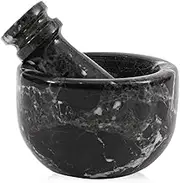 Marble Mortar and Pestle Set Black 3" Inches Handmade Spice Grinder, Mortar and Pestle Set - Nut Ginder, Mortar and Pestle, Garlic Crusher for Kitchen Set