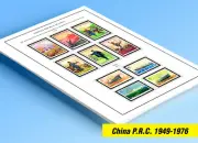 COLOR PRINTED CHINA P.R.C. 1949-1976 STAMP ALBUM PAGES (134 illustrated pages)