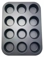 New ESSENTIALS 35cm Non-Stick 12 Hole Muffin Tin or Large Cup Cake Baking Tray