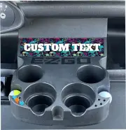 Custom Text Zombies Design EZGO RXV Golf Cart Cup Holder / Dash insert. EZ-GO