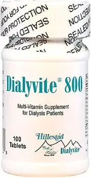 (2PK) Dialyvite 800 Multivitamin for Dialysis Patients, 100 Tablets 105420701008