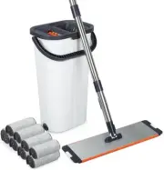 Easywring Washable Mop and Bucket with Wringer Set for Home, Durable and Stur...