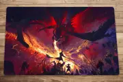 Dragon vs. Knight Army Trading Card Game MTG Playmat TCG CCG Mat Free Bag