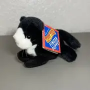 Vintage Tippy Toes Finger Puppet Black Cat Mary Meyer Kitten Play Kids