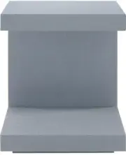 Tea Table End Side BUNGALOW 5 ESSENTIAL Modern Contemporary Angular Gray