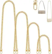 Gold Handbag Chain Straps - 4 Pack Replacement Purse Chains for Shoulder