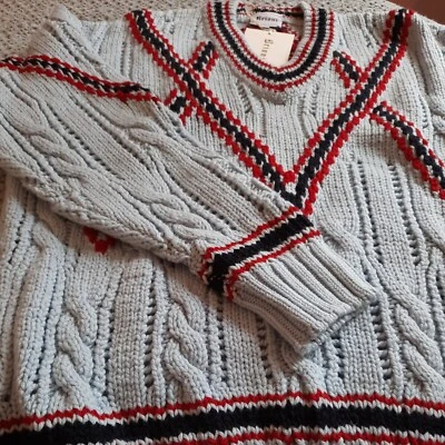 1450$ BRIONI MENS KNIT WOOL SWEATER/PULLOVER SZ: US S/48 EU. MADE IN ITALY