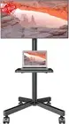 Mobile TV Stand for 23-60 Inch LCD LED Flat/Curved Panel Screen Tvs, Rolling TV