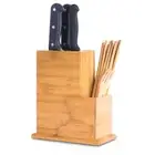 Bamboo Cutter Utensil Holder Block Storage Rack Kitchen Knife Organizer Tool