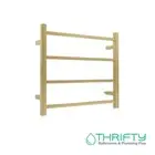 Linsol Spirit 4 Bar Heated Towel Rail Brushed Brass