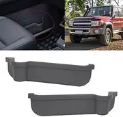 Partscollect RH & LH Grey Car Door Pockets Storage Box Cup Holder Compatible with Toyota Land Cruiser 70 Series LC70 76 79 Hj75 Hzj75 Hzj79 Hdj79