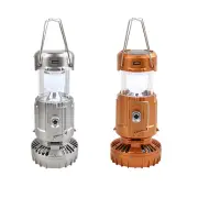 Foldable Hanging Tent Fan Light Waterproof 1500mAh with Hook for Outdoor Hiking