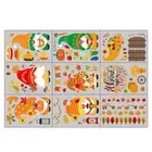 9 Sheets Thanksgiving Window Clings Autumn Fall Gnome Pumpkin Glass Static Decal