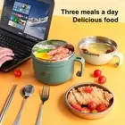 1.8l Noodle Bowl Layered Design Heat Preservation Bento Container Soup Cup