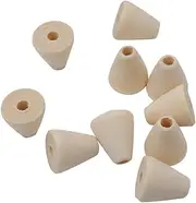 Abaodam 100pcs Bracelet Beads Jewelry Cone Shape Beads DIY Beads Kit Wooden