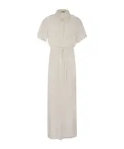 Brunello Cucinelli Drawstring Waist Maxi Dress XXS,XS,M White
