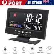 LED Digital LCD Display Alarm Clock Snooze Calendar Thermometer Weather Station