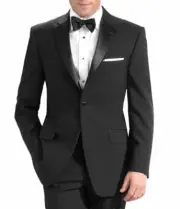Men's Tuxedo with Flat Front Pants. 40S Jacket & 34 Pants. Formal, Wedding, Prom
