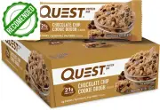 12 Chocolate Chip Cookie Dough Protein Bar, High Protein, Low Carb Keto Friendly