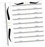 Baluue 10pcs Disposable Sticker Ruler Brow Stencil Eyebrow Ruler Face Tinkle Guide Shaper Eyebrow Stencils Shapers Identifier Womens Women Make Measuring Lift Brow Mapping Tint Pvc
