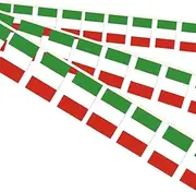 10 Meters Italy Miniature String Pennant Flag,30 PCS Italian Small Bunting Banners,32 FT Decorations For Outdoor Indoor House Home Office Meeting Party