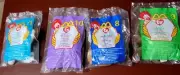 4 New Sealed Vtg 1999 Y2K McDonalds Happy Meal Toy TY Plush Nut Nook Stretchy