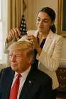 AI08 Donald Trump Gets a New Hair Stylist Refrigerator Magnet Big 4 by 6 Inch