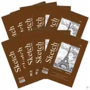 10 Pcs 50 Sheets 6" X 8" Top Bound Spiral Sketch Book Paper Pad