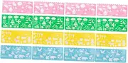 IWOWHERO 25pcs Drawing Tool Chalk Stencils for Outside Mini Party Favors for Art Stencils for Stencils for Crafts Reusable DIY Crafts Stencils for Painting