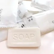 Mini Travel Size Portable Fresh White Square Bath Soap for Bath Washing Hand Cleaning Body Personal Care Hotel Family Guests Rich Foam Pack of 50